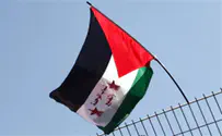 Arab protesters wave PLO flag from northern Dead Sea