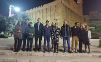Habima actors stop at Cave of the Patriarchs