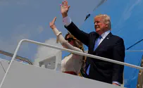 Trump leaves for first overseas trip