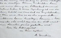Einstein letters sell at Jerusalem auction