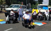 Israel's disabled block road to airport