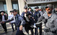 Watch: Police beat draft protesters in Bnei Brak