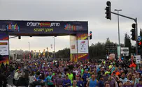 עשרות אלפי רצים במרתון ירושלים