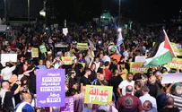 Right blasts leftist and Arab protest in Tel Aviv