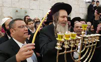 Watch: Hanukkah candle lighting with Lion at the Tomb of Samuel
