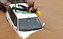 Watch: Two cars carried off in flash flood in northern Israel