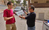 Youth moves and - receives his old street sign