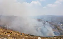 Arabs set fire next to Yitzhar in Samaria