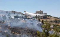Watch: Huge fire at entrance to Jerusalem