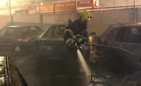 Arabs torch vehicles inside Border Police base