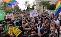 Hundreds protest Rafi Peretz's gay conversion therapy comments