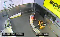 Watch: Toddler swept away on baggage conveyor belt 