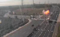 Watch: Gaza rocket hits Israeli highway