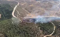 שריפת יער בסמוך למחסום תרקומיא