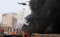 תיעוד: שריפת ענק בנמל ביירות