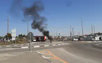 "נמנע אסון כבד" משאית מיכלי גז נשרפה
