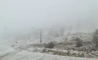 Watch: Snow falls on lower slope of Mount Hermon