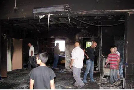 Aftermath of mosque fire