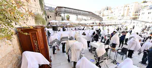 היערכות לחג שבועות בכותל המערבי