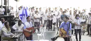 תפילת יום העצמאות של "מקור חיים" במוזיאון הסובלנות בירושלים