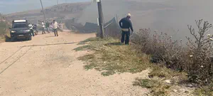 שריפה במצפה יוסף בזמן טקס חלוקת סידורים לילדי כיתה א' 