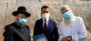 שר החוץ של איטליה התפלל בכותל המערבי