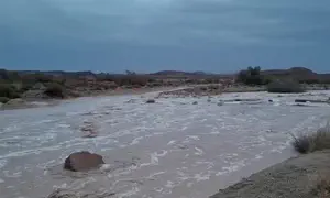 Watch: Flooding in the Ramon Stream