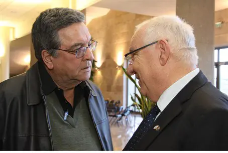 Achimeir (left) with MK Rivlin