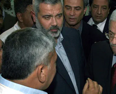 Watch: Abbas, Hamas chief Haniyeh meet in Algeria
