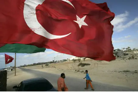 Turkish flag flies in Gaza