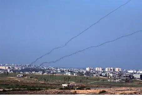 Ракетный обстрел Юга Израиля. Иллюстрация