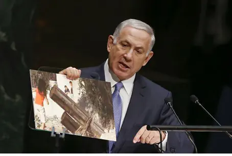 Биньямин Нетаньяху на трибуне ООН
