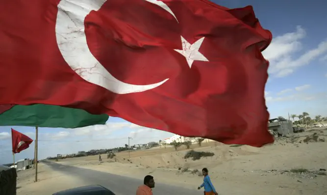 Турецкий флаг. Иллюстрация