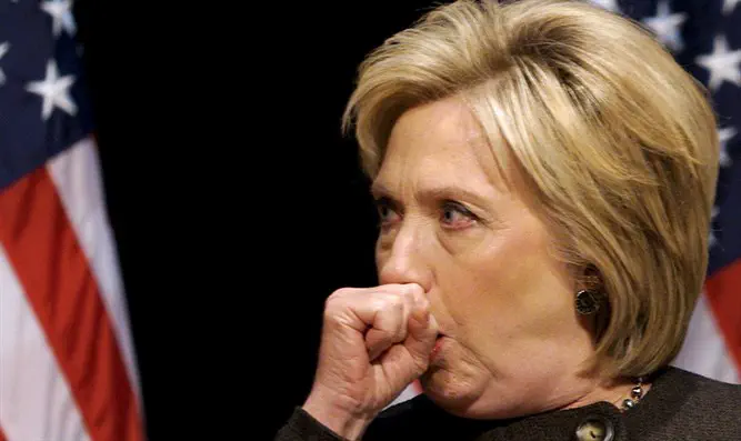 Hillary Clinton coughs