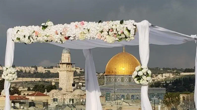 Wedding canopy over Jerusalem