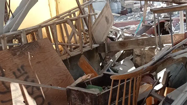 A house in Ashkelon that was hit by a rocket