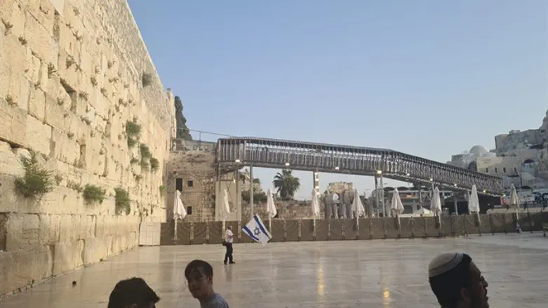 רחבת הכותל פונתה בעקבות האזעקה בירושלים