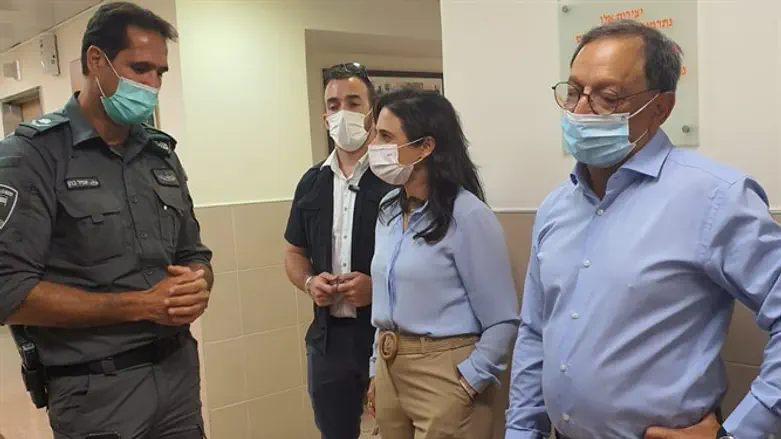Shaked visits family of wounded soldier