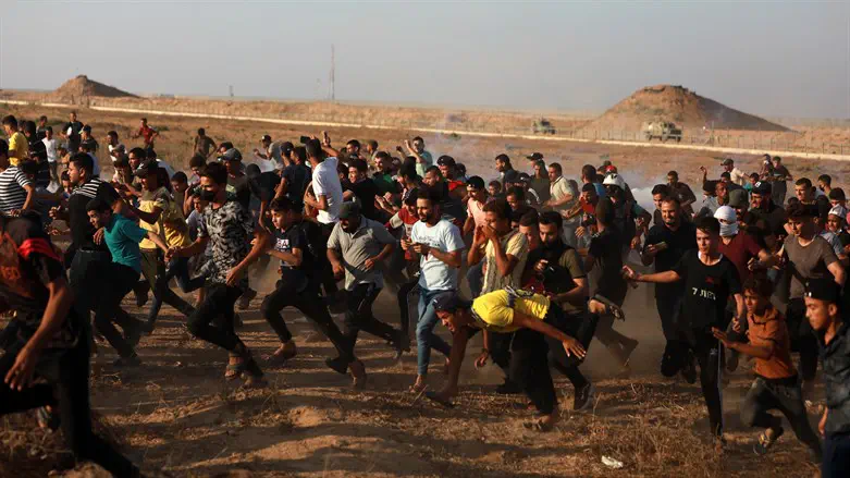 Rioters in Gaza