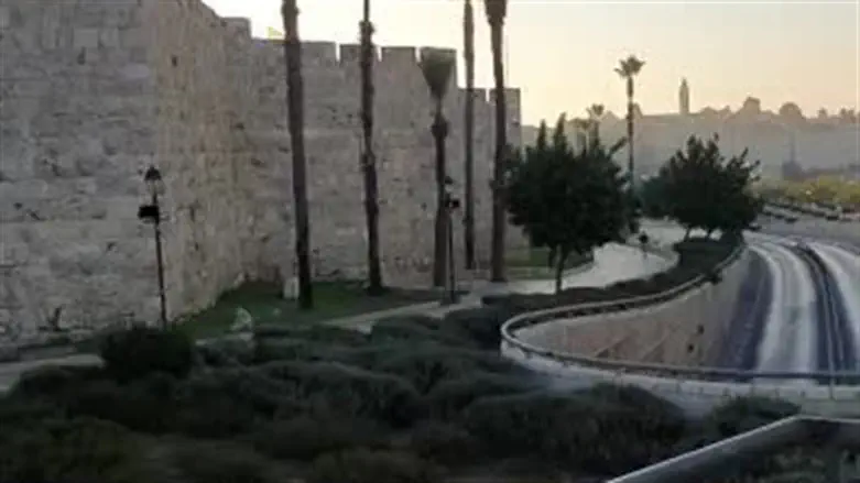 View of Jerusalem's Old City walls