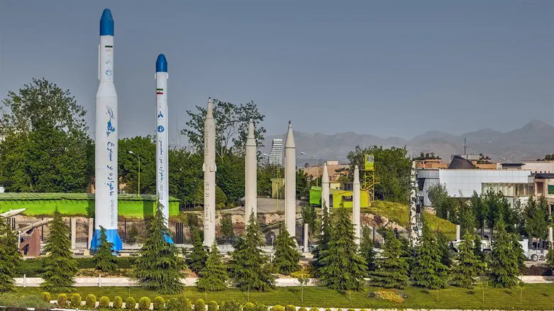 Iranian military rockets in museum, Tehran, Iran