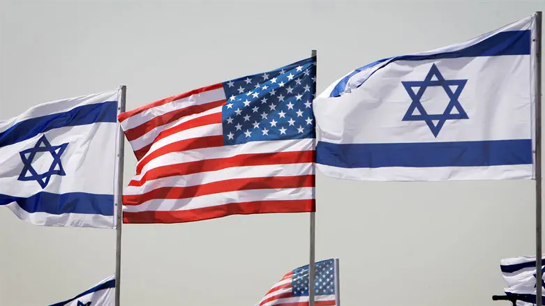 American and Israeli flags