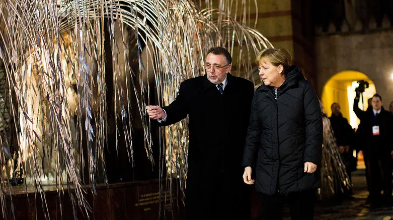 Andras Heisler with Germany's Angela Merkel 