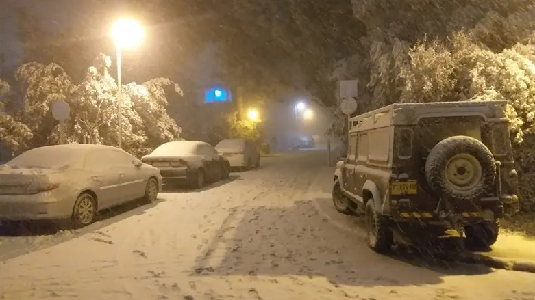 Snow in Kfar Etzion