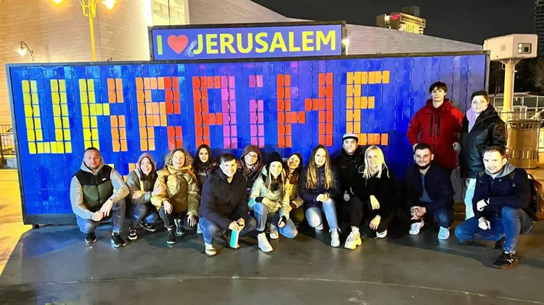 A group from Ukraine traveling in Israel this week