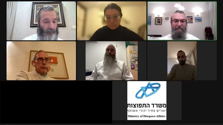 Nachman Shai talks with Ukrainian Jewish leaders