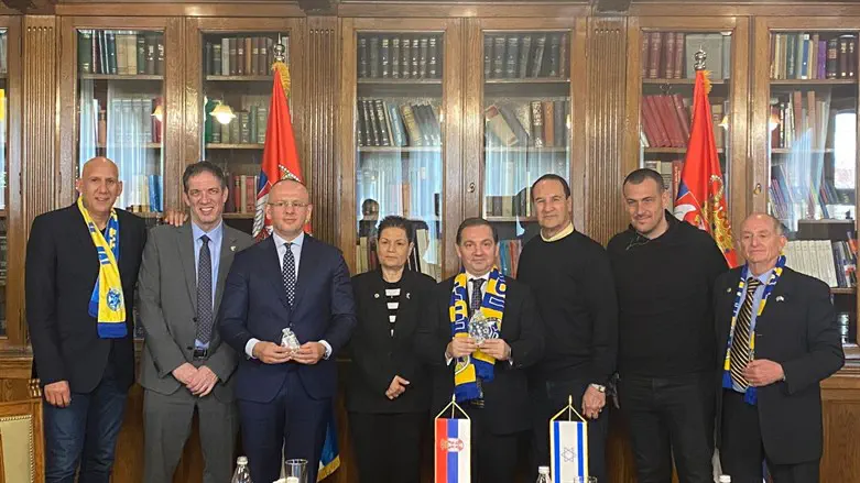 נציגי מכבי בסרביה אצל שגריר ישראל בסרביה היום