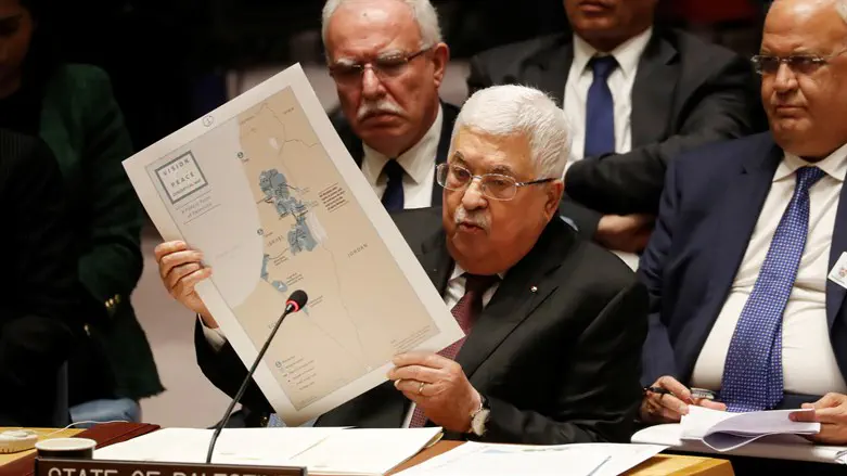 PA Chairman Mahmoud Abbas speaks at United Nations in New York