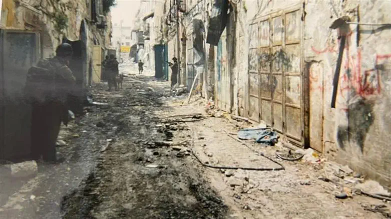 Callejones de Nablus 2002, muro defensivo