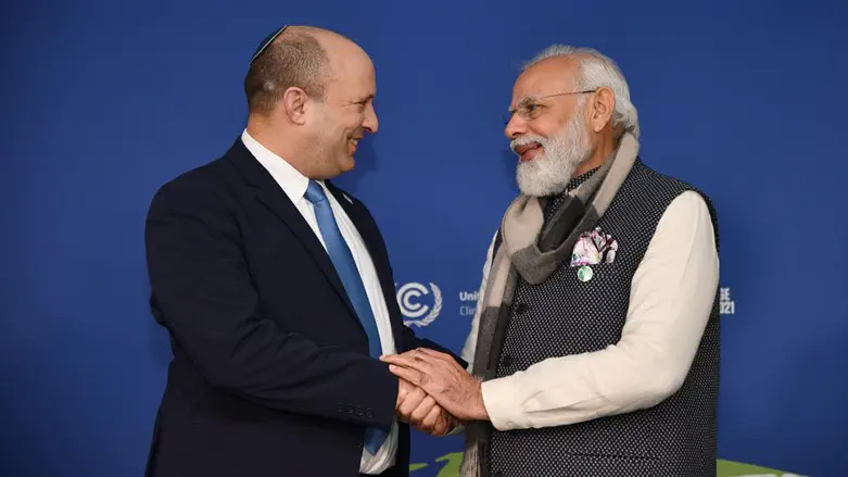 Bennett y el primer ministro de la India